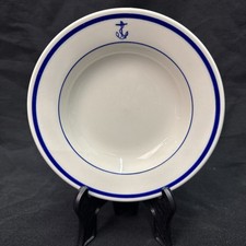 Homer Laughlin US Navy Mess Rim Cereal Bowl Fouled Anchor Boot China CCE-1 picture