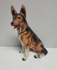 Vintage Porcelain Dog German Shepard Figurine  Made In Germany? Nice picture