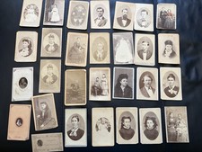 Lot Antique Victorian Photographs Studio Black White Portraits California 1800s picture