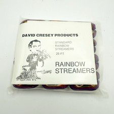 David Cresey Rainbow Streamers 25 Feet for Magic Tricks 24 pack NEW picture