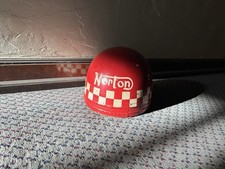 Vintage Cromwell Norton Lewis Leathers Hand Painted Motorcycle Cafe Racer Helmet picture