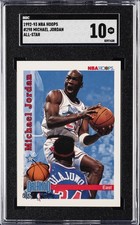 1992-93 NBA HOOPS ALL-STAR #298 MICHAEL JORDAN SGC 10 GM picture