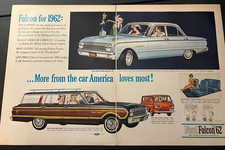 1962 Ford Falcon Model Range - Vintage Original Color Print Ad Wall Art picture
