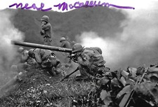 Neal McCallum autographed 4x6 photo Battle of Okinawa Pacific WW II Rare LOOK picture