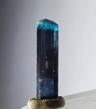Natural Dark Ink Blue Tourmaline Crystal, High Quality Mineral Specimen, AFG. picture