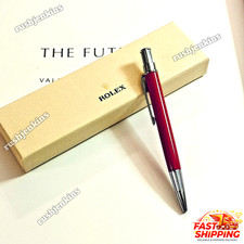ROLEX Ruby Oyster Ballpoint Pen - New in Box, Refillable Black Ink, Lux AD Gift picture
