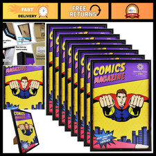 8 Pack Black Comic Book Frames for Current Comics 6.75