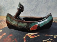 Vintage McMaster Pottery Canoe Planter Dundas Canada picture