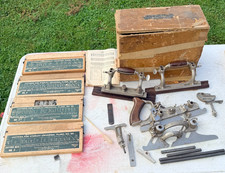 Vtg. Stanley 55 combination plane complete or near complete w/4 boxes of cutters picture