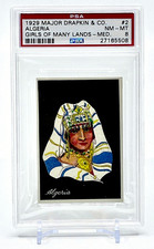 1929 Major Drapkin Tobacco Card - ALGERIA Girls of Many Lands PSA 8  (#2 of 50) picture