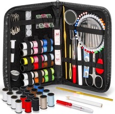 142PCS Sewing Kit Beginner Travel Repair Set Thread Needles Scissors Thimble picture