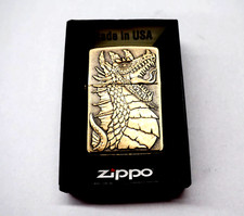 Amaziing Brass Fierce Dragon Emblem  Zippo Lighter picture