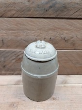 Antique The Weir Stoneware Fruit Canning Jar Pat March 1892 Crock Lid Monmouth picture