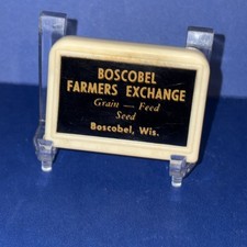 Vtg Boscobel Farmers Exchange Pocket Tape Measure Ad Boscobel, WI picture