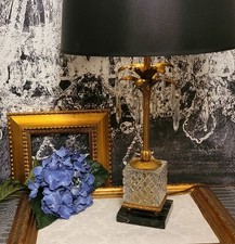 Rare MCM Lamp Square Diamond Cut Lamp Gilt Gold Unique OOAK picture