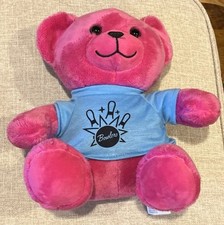 Bowlero Bowling Ally Promotional Teddy Bear Plush Pink Plush - Great Condition picture