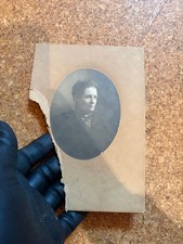 Antique Sepia-Toned Portrait Photograph on Paper, Brown & Black picture
