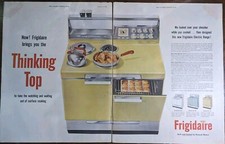 Frigidaire Electric Range Stove Top 2 Page 1955 Vintage Folio Appliance Print Ad picture