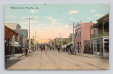 Postcard Mellin Street Scene Phoebus Va Trolley Horse Buggy St. Car ~ Unposted picture