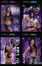 DIGITAL CARD 2025 TOPPS WWE SLAM ASCENDANCY AJ LEE PURPLE SR/RARE/2xUC 4 CARD picture
