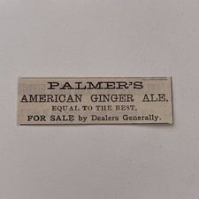 Palmer's American Ginger Ale For Sale 1881 Washington DC Clipping TAJ8-S53 picture