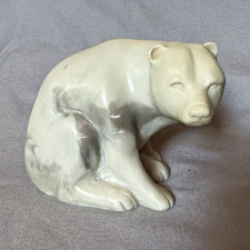 Vintage Pearlite Marblecraft Canada Bear Figurine Marble Stone Wildlife Decor picture