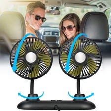 360° Rotatable Dual Head Car Fan - 12V Portable Cooling Cooler for Truck Vehicle picture