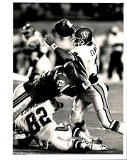 LD283 1988 Original Photo DOLPHINS HUGH GREEN TACKLES DENVER BRONCOS JOHN ELWAY picture
