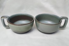 Pair of Frankoma Pottery 4SC Large Soup Mugs in Woodland Moss picture