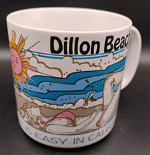 Vtg 1980s DILLON BEACH, Easy in California NOS not used Souvenir Coffee Mug Mint picture
