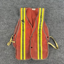 Vintage NYCTA MTA Safety Vest 1989 Orange Reflective Mesh NYC Transit Subway picture