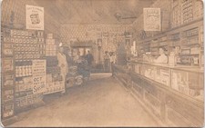 RPPC Bay Village Ohio - E.F. Walker Grocery Store Interior Scene early 1900s picture