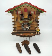 Vintage Swiss Made Cuckoo Clock E. Schmeckenbecher Dancing Figures For Parts picture