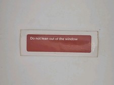 British Rail BR Carriage Window Safety Label “Do Not Lean Out Of The Window” BR picture