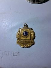 Vintage Morgan 10K GF Lions Club President's Appreciation Award Medal Signed picture