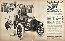 1909 REO Model D Touring Angelus Furniture Mfg Co Los Angeles CA Vtg Print Ad picture