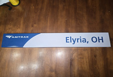 Amtrak Mini Station Sign Elyria, Ohio Aluminum Wall Decor Signage 30