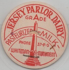 Milk Bottle Cap - Jersey Parlor Dairy - (Walla Walla, Washington) - PHONE 37-F-5 picture
