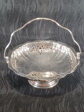 Regis Victorian Style Silver Plated Reticulated Dish Brides Basket England picture