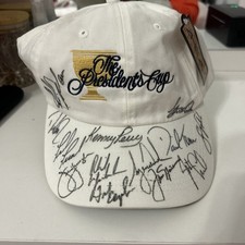 Woods, Michelson, Nicklaus & US President's Cup Team 2005 Signed  Hat - JSA ALOA picture