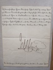 Kaiser Wilhelm II Autograph Prussia picture