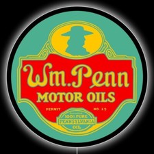 Wm. William Penn Motor Oil NEW LED Hanging Lighted Sign: 23