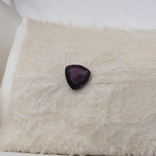 Trillion Purple Sapphire Loose Stone 10-12CT, Deep Violet Gem for Artisan Mounts picture