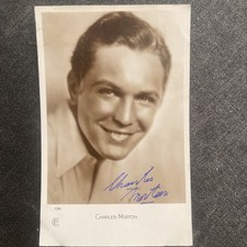 Vintage Charles Morton Cinema Postcard Autograph Signature Dedication picture