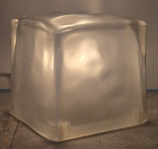 Vintage 1990s IKEA Iviken Ice Cube Table Lamp Frosted Glass Block HTF picture