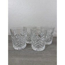 Waterford Lismore Double Old Fashioned Glasses Set of 4 Crystal Whiskey Tumblers picture
