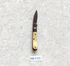 1950s Vintage Handmade Steel Foldable Blade Bone Handle Knife Rustic Props KN289 picture