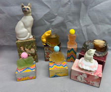 Vintage Avon Frisky Friends and Cats Perfume Bottles with Original Boxes picture
