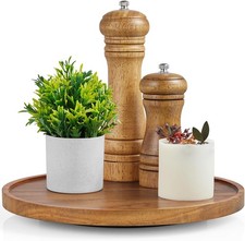 10 Acacia Wood Lazy Susan Turntable for Cabinet Farmhouse picture