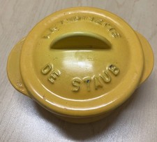 La Midinette De STAUB 8 oz Mini Cast Iron Pot & Lid Made in France Mustard picture